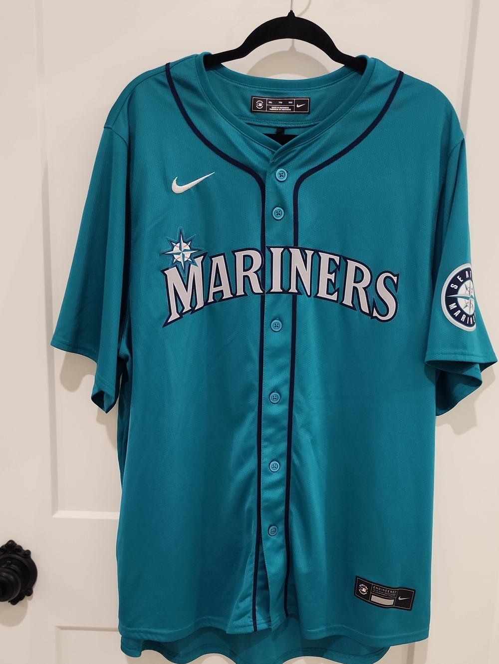 Nike Teal Mariner RALEIGH  Button-Up Jersey with Navy Trim